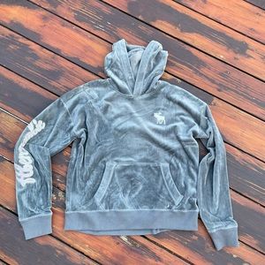 Abercrombie Velour Hoodie Girls Top